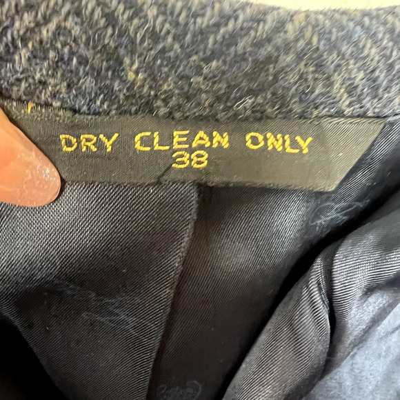 Imperial By Haggar Blazer Sport Coat Men’s 38 100% Wool Blue Herringbone USA - Picture 14 of 16